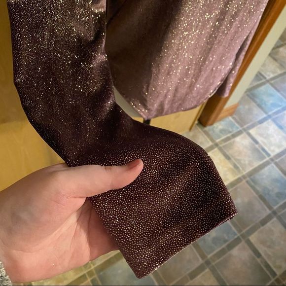 2/$30 ☀️ Victoria’s Secret • Purple Glitter Lowback Longsleeve Bodysuit - Picture 5 of 8